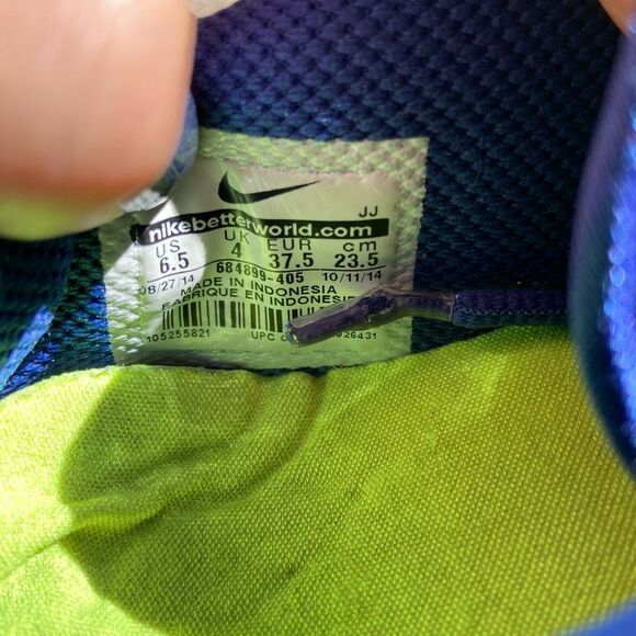 Nike Womens Sneakers Sz 6.5 In-Season Print Blue Lagoon Volt Royal Blue Training - Picture 9 of 11